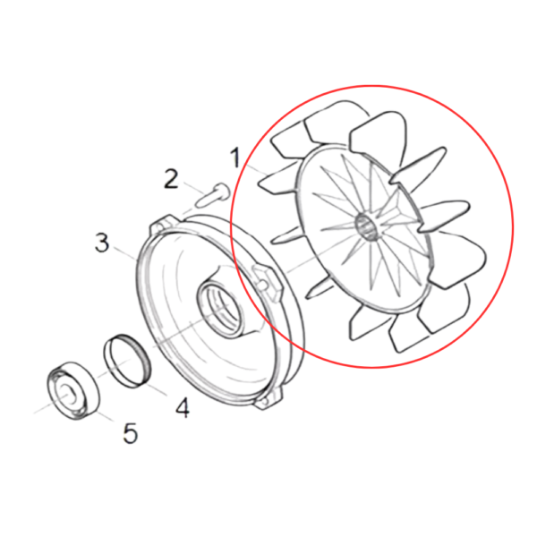 Ventuinha Hélice do Ventilador HD 585 Karcher - Image 2