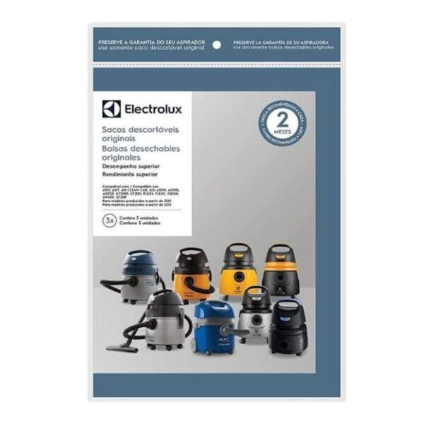 Kit 3 Sacos Descartáveis Aspirador Electrolux - A10, Acqua Power e Gt2000 (CSE10)