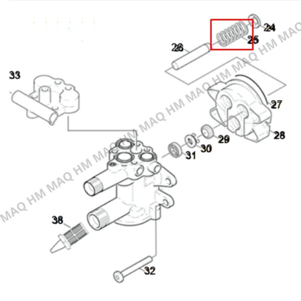 Kit Mola Do Pistao Para Lavadora De Alta Pressão Karcher HD 585 - Image 2