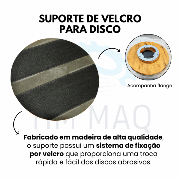 Suporte de Velcro Enceradeira Industrial Schueller S-350 350mm Completo - Imagem 3